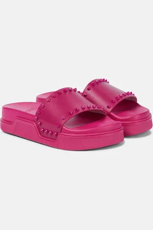 Christian Louboutin Pool Stud embellished slides