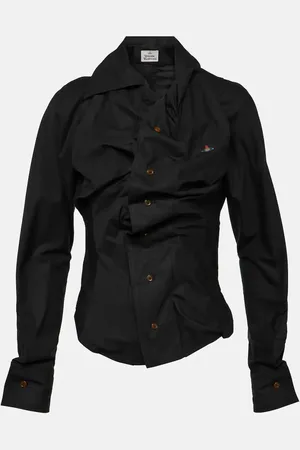 Vivienne Westwood Gathered cotton poplin shirt