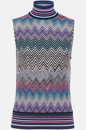 Missoni Zig Zag wool turtleneck top