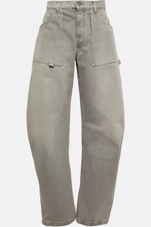 The Attico Effie high-rise barrel-leg jeans