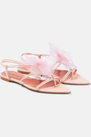 Nensi Dojaka AppliquÃ© leather thong sandals