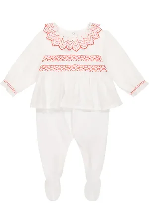 Tartine Et Chocolat Baby smocked cotton-blend onesie