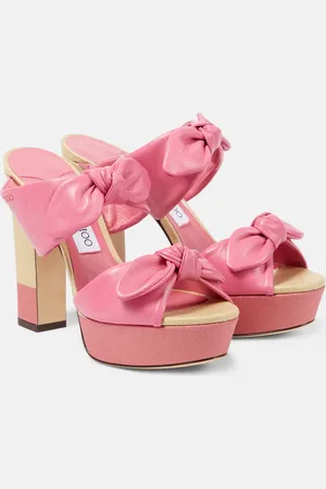 Jimmy Choo Rua 120 leather and raffia platform sandals