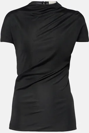 Khaite Zenn draped jersey top
