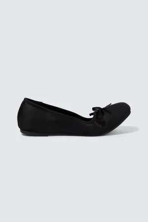 Balenciaga Leopold satin flats