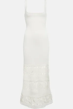 Rebecca Vallance Romina crochet-trimmed midi dress