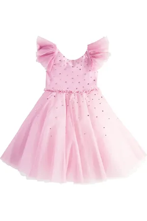 MONNALISA Embellished tulle dress