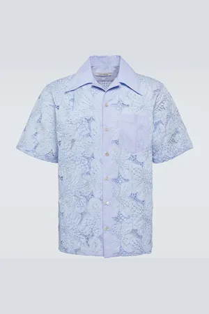 WALES BONNER Highlife floral cotton-blend bowling shirt