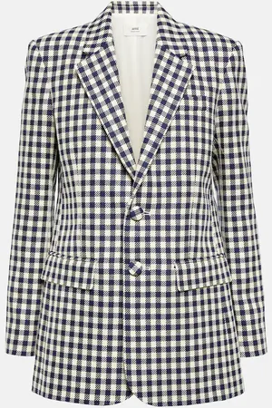 Ami Checked wool and cotton blazer