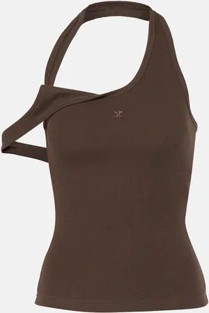 Courrèges CourrÃ¨ges Deconstructed cotton-blend tank top