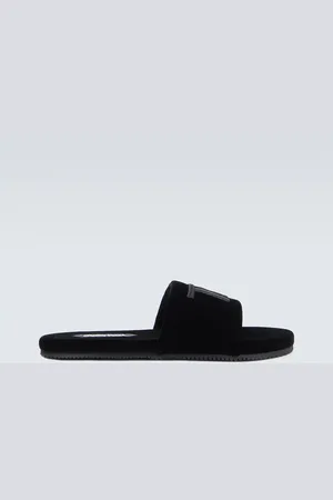 Tom Ford Logo velvet slides