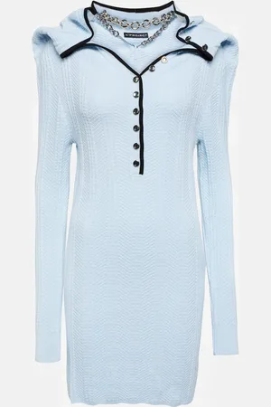 Y / PROJECT Chain-embellished wool minidress