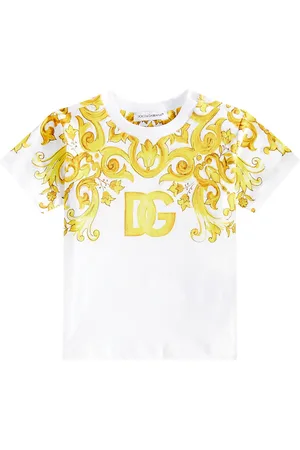 Dolce & Gabbana Baby Majolica logo cotton jersey T-shirt