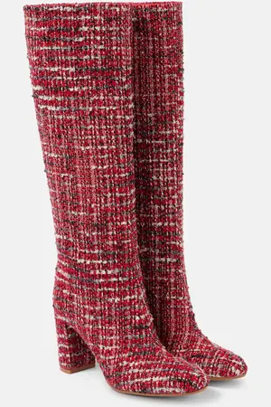 Gianvito Rossi BouclÃ© knee-high boots