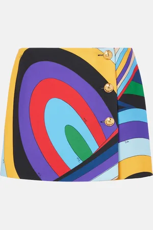 Puccini Iride printed wrap skirt
