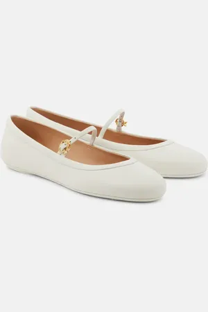 Gianvito Rossi Carla leather Mary Jane flats