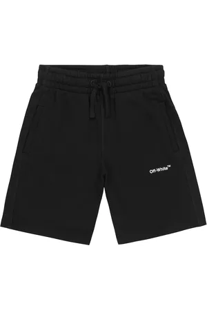 OFF-WHITE Logo cotton jersey track shorts