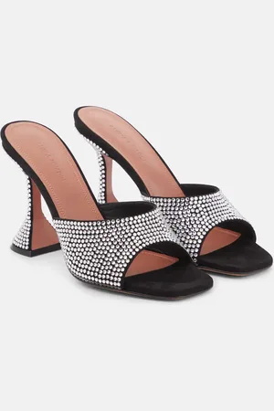 Amina Muaddi Lupita crystal-embellished suede mules