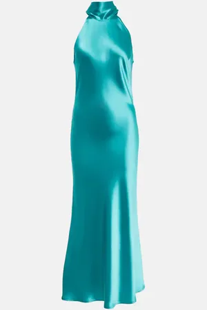 GALVAN Sienna satin midi dress