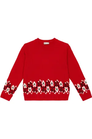 Il gufo Intarsia virgin wool sweater