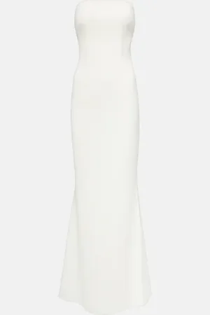 Safiyaa Bridal strapless crÃªpe gown