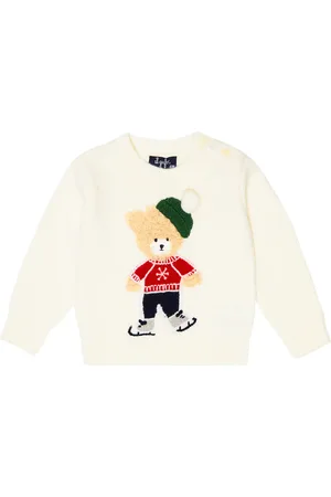 Il gufo Baby intarsia wool sweater