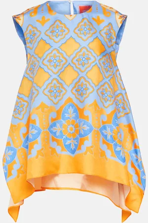 La DoubleJ San Carlo printed silk twill top