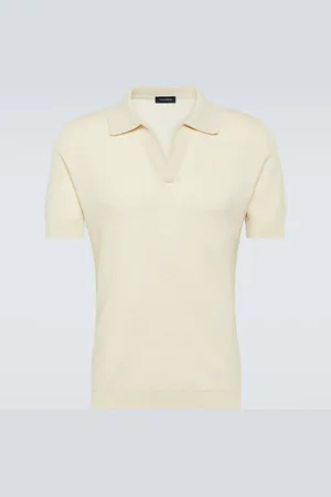 Thom Sweeney Cotton and linen polo shirt