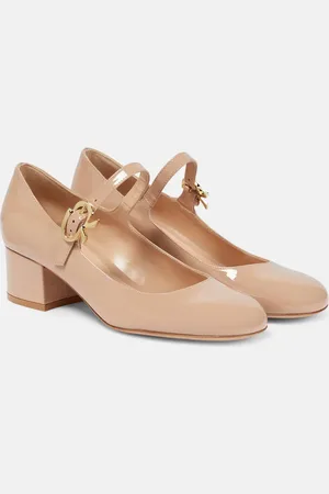 Gianvito Rossi Mary Ribbon patent leather pumps
