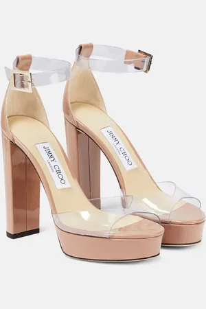 Jimmy Choo Albi 120 PVC and leather platform sandals