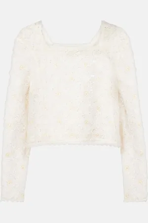 RIXO London Natayla crochet crop top