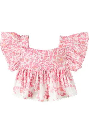 POUPETTE ST BARTH Cycas ruffled cotton-blend tank top