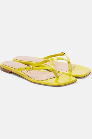 Gianvito Rossi Ribbon patent leather thong sandals