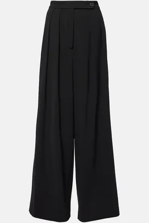 DRIES VAN NOTEN Pleated wool-blend pants