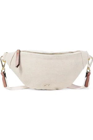 Chloé ChloÃ© Kids Logo jute and cotton-blend shoulder bag