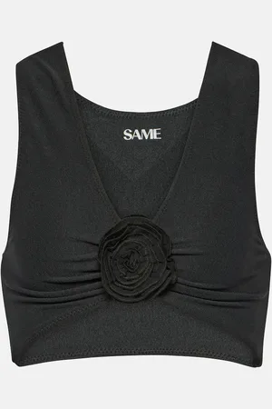 SAME Rose floral-appliquÃ© bikini top