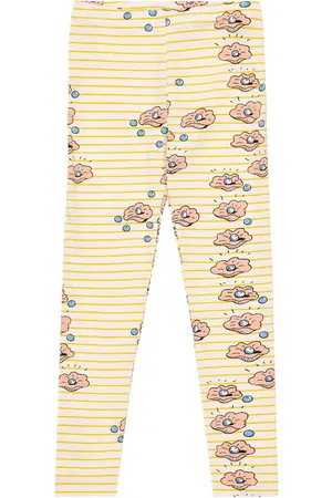 Mini Rodini Seashell printed cotton leggings