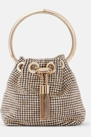 Jimmy Choo Bon Bon Mini crystal-embellished bucket bag