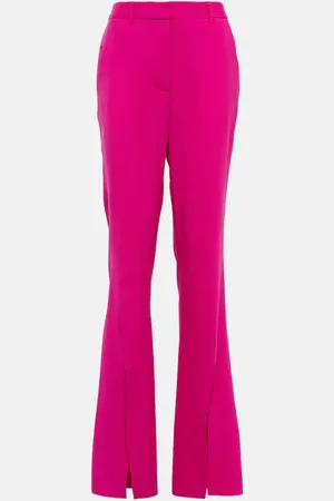 GIUSEPPE DI MORABITO Mid-rise flared wool-blend pants