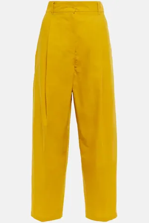 Max Mara Safari cotton and silk straight pants