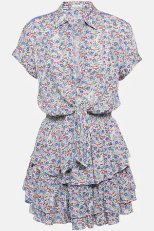 POUPETTE ST BARTH Branda floral tiered shirt dress