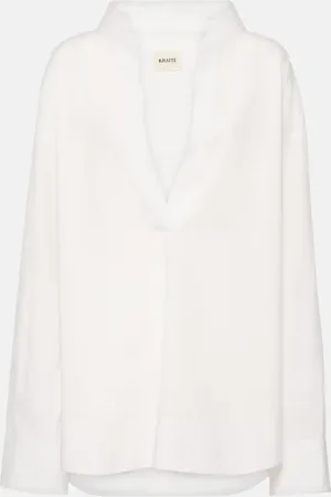 Khaite Tito cotton poplin top