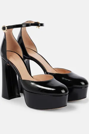 Gianvito Rossi Bessie 100 patent leather platform pumps