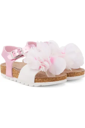 MONNALISA Floral-appliquÃ© sandals