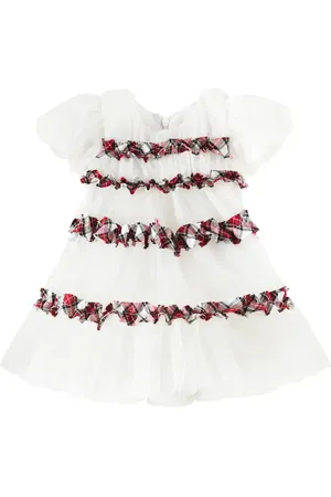 MONNALISA Baby ruched tulle dress