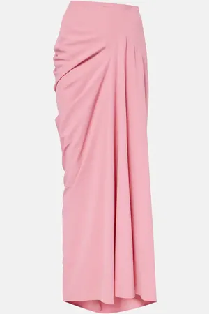 DRIES VAN NOTEN Draped crÃªpe maxi skirt