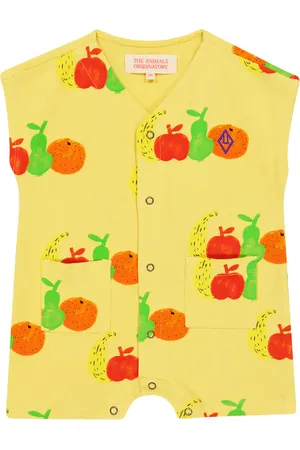 The Animals Observatory Baby Ape cotton playsuit