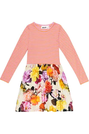 Molo Cassie cotton-blend striped floral dress