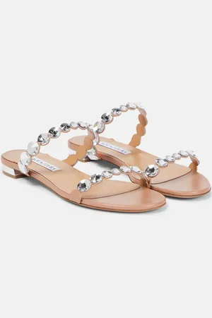 Aquazzura Maxi-Tequila embellished leather sandals