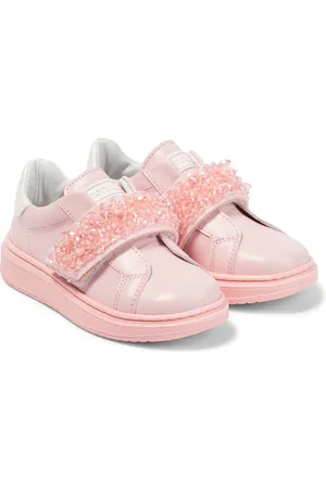 MONNALISA Embellished leather sneakers